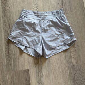 lululemon athletica Serene blue hotty hot high rise 4 inch shorts